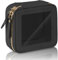 Prite Kleine Transparent Kosmetiktasche Mini Make Up Tasche Damen Reise wasserdichte Kulturbeutel Autozubehör und Auto Organizer mit Goldenem Doppelreißverschlüss (Schwarz)