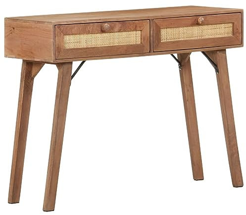 Chaduof Konsolentisch, Beistelltisch, Sideboard Wohnzimmer, Flur Möbel, Couchtisch, Regal Wohnzimmer, Wohnzimmer Tisch, 100x35x76 cm Mango Massivholz