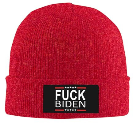 56 Strickmütze Scheiß Auf Biden Beanie Mütze Klassische Beanie Hat Weich Beanie Hut Für Running Fischen Travel