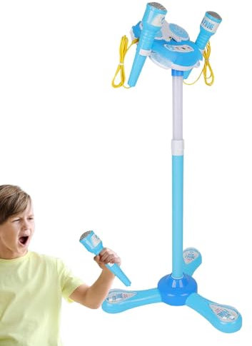 Shurzzesj Children's Sing Microphone - Microphone Stand Playset - Microphone Stand Playset, Kids Standing Microphone, Microphone Toys with Stand for Home