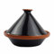 Tajine-Topf schwarz | 25 cm Durchmesser | ideal für 2 Portionen | traditionell Nordafrikanischer Kochtopf