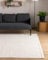Interiyou handgewebter Baumwollteppich Riga - 350x450 cm Creme - Handwebteppich für Wohnzimmer, Schlafzimmer - 100% Handarbeit Naturfaser Teppich Flachgewebe