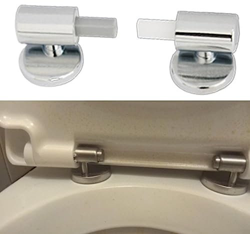 ChicBosomn Kit di fissaggio per sedile WC, sostituzione tradizionale e contemporanea, cerniere a chiusura rallentata, kit di fissaggio per sedile WC a sgancio rapido