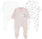 TupTam Baby Unisex Schlafstrampler Mädchen Schlafanzug mit Fuß Jungen Spieler 3er Pack, Farbe: Bärchen Sterne Beige, Größe: 92