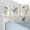 3er Premium Poster Set, Blumengeschichte bilder Kunst Poster, Modern Wanddeko für Wandbilder Wohnzimmer Schlafzimmer und Badezimmer, Ohne Rahmen (21x30 cm)