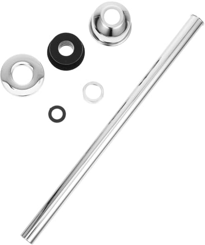 TOVINANNA Urinal Zubehör Set Mit Geradem Urinalrohr 11.69In Dichtungsring Mutter Und Dekorativer Abdeckung Für Urinal Spülventil Ersatzteile Und Toilettenreparatur