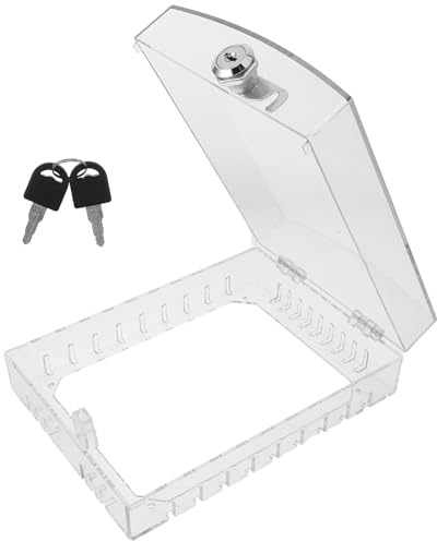 Ipetboom Transparente Thermostat Schutzabdeckung mit Schlüsselschloss Belüftet Wandmontage 19,5 X 14,7 X 6,5cm Abschließbares Thermostatgehäuse für Büro und Zuhause