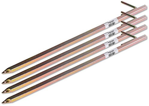 K&B Vertrieb Bodenanker XXL Heringe 50cm Erdnagel Erdanker Erdspieß Bauanker Nagel Zelt Zelthering 302 (4 Stück)
