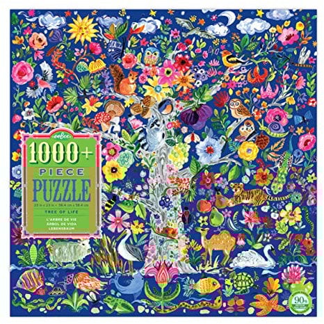 eeBoo Tree of Life 1000-teiliges quadratisches Puzzlespiel für Erwachsene, „Piece and Love“