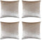 GIGIZAZA Samt Kissenbezug 50x50 cm Creme Weiß Kissenbezüge 4er Pack Kissenhülle Dekokissen für Wohnzimmer Schlafzimmer