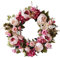 Hilai Türkränze, Künstliche Türkranz Deko, künstliche Blumen Pfingstrose Kranz Pfingstrose Blumen Springkranz für Haustür Hochzeit Wohnkultur Rosa Blume Vordere Türkränze Für Frühling und Sommer
