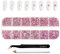 Beadsland 2500pcs Licht Rosa Strasssteine, Flatback Gems Runde Kristall Strasssteine ​​zum Basteln Gemischt 8 Größen SS4 ~ SS30 mit Picking Pinzette und Stift (Licht Rosa)