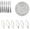 Fackelmann 9984850 Ensemble spécial escargots, fourchettes à escargots, Pinces à escargots, Plats à escargots jetables, Aluminium, Acier Inoxydable, De 12,5 à 17,5 cm