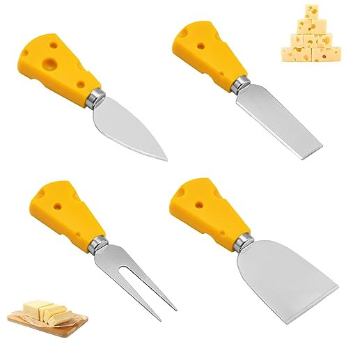 NUWIQ 4 Pcs Cheese Knife Set, Cheese Shovel, for Family, Gathering, Christmas, Halloween Party