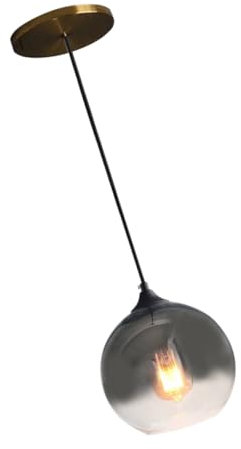 Housoutil candelabro luz colgante retro lámpara colgante industrial garrota dormitorio lámpara colgante de vidrio de época lámpara colgante antigua familiar Bola de cristal bola transparente