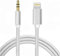 GORILLAPLANET 1M Car Aux cable 3.5mm Male Stereo Jack To Jack Audio Cable - Auxiliary Compatible with iPhone 14/14 Pro/14Pro Max/13/13 Pro/12/12 Pro/11 Pro/11/Xs/XR/X/8/7, iPad, Laptops (Grey)