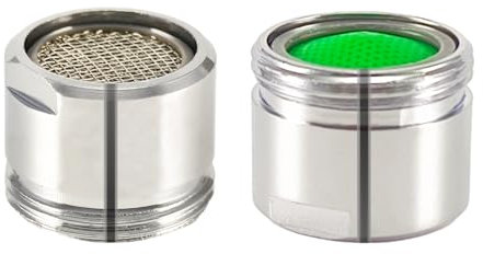 XNTONG - 2 Stück Strahlregler, M18 Außengewinde Wasserhahn Sieb, Aufsatz Mit Verchromtem Messing Und ABS-Filter, Für Wasserhähne Mit Mischdüse (Außengewinde 18 mm)