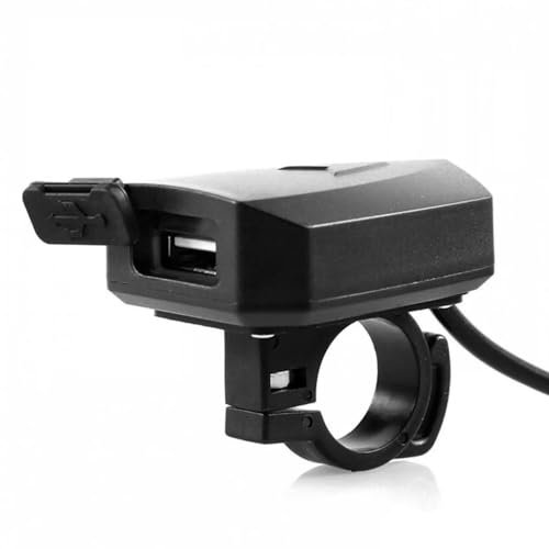 TOGOODS E-Bike Handlebar Charger Handlebar Charger USB Adapter Phone Charger 36V 48V 60V 72V 84V (36-100V) to 5V 2A for Ebike Motorcycle