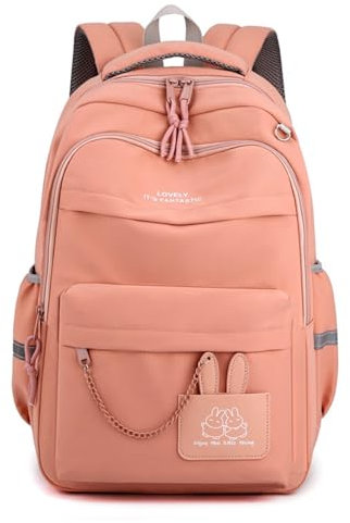 School Backpack For Girls Kids School Bag For Teens Girls Students Bookbag Gifts Herself Backpack (Orange, A)