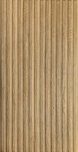 DECCART - Wandpaneele 3d 100x50 cm - Wandpaneel - Holz Optik Paneele - Holzoptik wandplatten - Paneele wand - Wall panels - beige gold 05-40 Stück (20 m²)