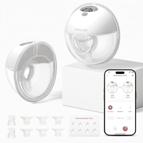 Momcozy M5 Smart Wearable Breast Pump, Hands-Free Electric Pump