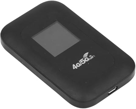 SENECESLI Tragbarer WLAN-Router mit Micro-SIM-Kartensteckplatz, 2100-mAh-, Kompaktes Design, für Outdoor-Abenteurer, ABS-Material
