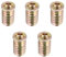 sourcing map Lot de 5 écrous filetés pour meubles en bois M10 x 30 mm