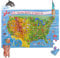 USA Map big Floor Puzzle 50pcs with thick jigsaw puzzle Pieces Tabel or Floor puzzles for kids ages 3+ years and older (USA Puzzle)