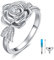 925 Sterling Silber Blumen Urnen ringe für Asche, Feuerbestattung Schmuck Erinnerungsgeschenke für Frauen (52 (16.6))