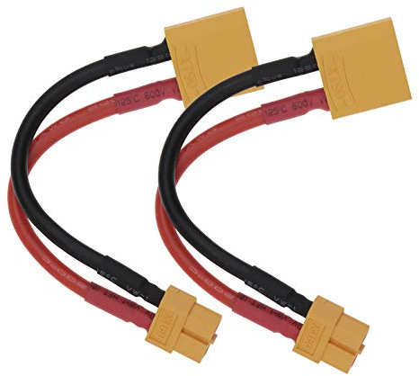 Be In Your Mind Adapterkabel XT90 Stecker auf XT60 Buchse mit 10 cm 12 AWG Draht und Kunststoff-Schutzhülle für RC Lipo NiMH Akku-Ladegerät ESC, 2 Stück