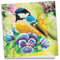 Ideen mit Herz Diamond-Painting-Grußkarte | 16 x 16 cm | 370 g/m² | inkl. Umschlag & Werkzeug (Vogel & Blumen 01)