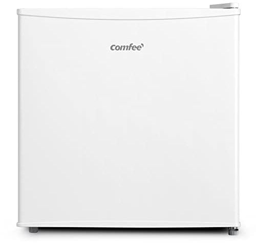 COMFEE' 31L Mini Congelatore RCD63WH1, mini congelatore con porta reversibile, congelatore da tavolo compatto, congelatore a risparmio energetico, colore bianco
