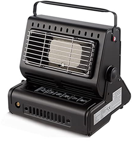 YKYR Chauffage Radiant Au Gaz, Réchauffeur À Gaz De Camping en Plein Air, Chauffage À Gaz De Tente Compacte, Poêle À Butane Portable, pour La Pêche (Color : Black)
