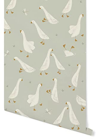 Little Dutch 861200 Fototapete Little Goose/Kleine Gans mint