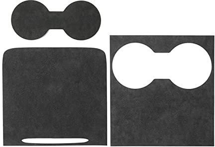 Alfanxi Mittelkonsole Wrap Cover Kit Al-Cantara Materia Mittelkonsolenschutz Zubehörl für Tesla Model 3/Model Y (Schwarz)