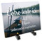 Placa funeraria rectangular personalizable en plexi con diseño de pescador y caña de pescar 02, diferentes tamaños, grosor 6 mm, personalizado en varias líneas 30x20 cm