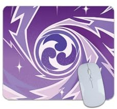 1 x Genshin Impact Peripherie-Mauspad, sieben Elemente, Gummi-Pad, Maus nicht im Lieferumfang enthalten (Stil 6)