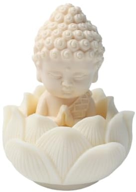 SHIDXIB 2Pcs/1Set Serene Buddha Statues in Lotus Pose Statue Ornament Ideal for Home Office and Car Decor