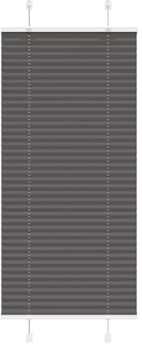 vidaXL Plissee Schwarz 55x150 cm Stoffbreite 54,4 cm Polyester