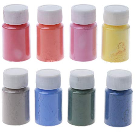8 Colors Thermochromic Temperature Activated Pigment Powder Heat Sensitive Color Changing Powder Paint Resin Epoxy Art Dye Free Food Coloring
