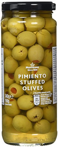 Morrisons Pimiento-Stuffed Olives, 340 g, Pack of 8 Brine