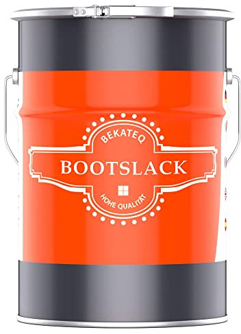 Bootslack Schwarz 5 Liter I Klarlack für Holz innen & außen I Parkettlack, Treppenlack, Schiffslack, Yachtlack I Hochbelastbar, wetterbeständig, süß- und seewasserfest - BEKATEQ LS-100