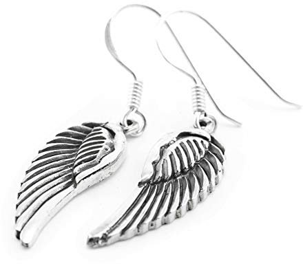 WINDALF Engelsrufer Damen Ohrringe ARWEN 2.3 cm Engelsflügel Ohrhänger Silberschmuck 925 Sterlingsilber