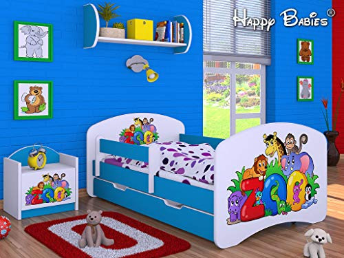 3-teiliges Set Jugendzimmer Kindermöbel Zimmermöbel 160 x80 (ZOO blau)