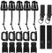 19 Stück Molle Zubehör Grimloc Molle Karabiner Haken Mollen U Gurte Clip Molle Gurtbänder und Gürtelschlaufen Schlüsselanhänger Gürtelschnalle für Taktische Rucksäcke