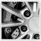 Square Stickers (Set of 2) 10cm BW - Brake Caliper Alloy Wheel Car Fun Decals for Laptops,Tablets,Luggage,Scrap Booking,Fridges, #36767