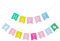 Happium Frohe Ostern Karte Banner Osterhase Girlande Girlande Osterdekorationen für Zuhause Banner Osterparty Zubehör,Wimpelkette mit Aufschrift Happy Easter, Mehrfarbig