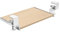 FIX&EASY Tastaturauszug klemmbar mit Tastaturablage 390X400mm buche Dekor, Tischklemmen höhenverstellbar weiss, Schienen verzinkt 400mm, Auszug für Mini Tastatur Maus Laptop Dockingstation