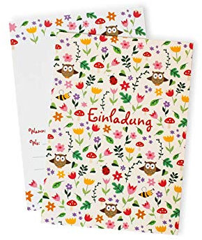 12x Blumenwiesen Einladungskarten zum Kindergeburtstag / Frühlingsparty Einladungskarten Frühlings Kindergeburtstag Einladung Kindergeburtstag Frühling Einladung Kindergeburtstag Junge Einladungen