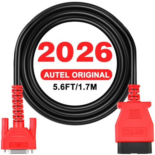 Autel OBD2 Main Test Cable, Original 5.6FT 1.7M 16 Pin OBDII Diagnostic Testing Connector DB15, Only Work with Scanner MK808 MK808S MX808 MX808S DS708 DS808 MS906 MS908 MP808 MP808S IM508 IM508S PRO